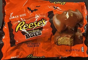 Herheys🍫REESE'S®🎃Burro di Arachidi Cioccolato al Latte di Halloween🦇 Pipistrelli 🍬Candy 2 SACCHETTI - Foto 1 di 2