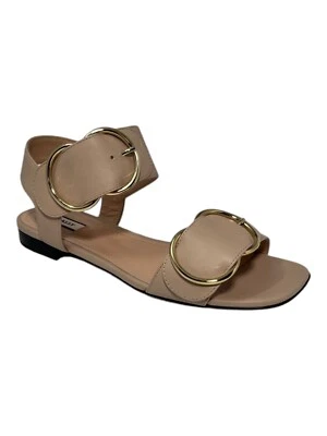 Bally Casila 6225701 Women's Skin Lamb Leather Flat Sandals MSRP $695 - Image 1 of 4