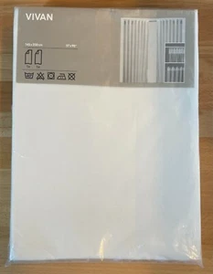 Ikea Vivan Curtains Semi Sheer White 2 Panel Pair 57 x 98" 00.215.39 19006 - Picture 1 of 2
