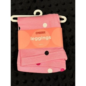 NWT Gymboree Wild One Zebra Pink Leggings with Black Pink White Polka Dots 5 - Picture 1 of 1