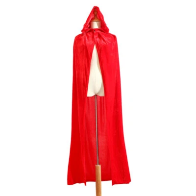 Halloween Capa con Capucha Bruja Vampiro Renacimiento Medieval Unisex Negro Rojo Adulto Foto 1 de 3