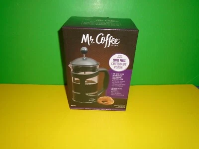 Prensa francesa Mr Coffee 28 oz negra y vidrio NUEVA Foto 1 de 3