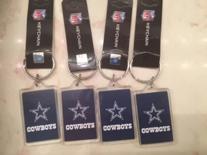 Brand NEW - NFL Licensed Dallas Cowboys Acryllic Keychain Lot of 4 - Picture 1 of 1