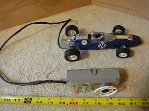 Vintage battery operated remote control tin toy Indy race car Bandai Japan, fix - Picture 1 of 8