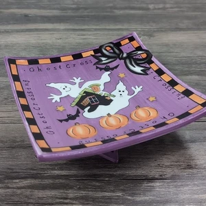 Vintage Halloween Cupcake Keksständer Geist Kreuzung Saisonale Party Essen Display 8" - Bild 1 von 13