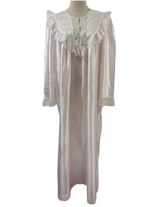 Camisón De Colección 70 Christian Dior Rosa Pálido Satinado Talla M Encaje Romántico Coqueta  - Imagen 1 de 12