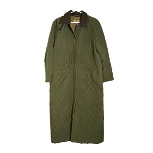 Henry White Ireland Damen Longline Steppmantel Wollmischung Olivgrün Medium - Bild 1 von 3