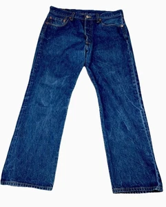 Vintage Y2K Men’s 33x28 Levi's 501XX Med Wash Button Fly Jeans - Picture 1 of 7