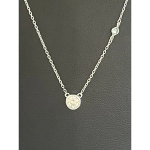 Silpada 925 Sterling Silber Halskette "Marvel" Zirkonia - Bild 1 von 3