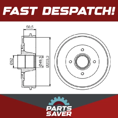 2x Tambores de Freno (Par) Se Adapta a RENAULT TWINGO Mk2 1.2 Trasero 07 a 15 Juego Bosch Nuevo Foto 1 de 4