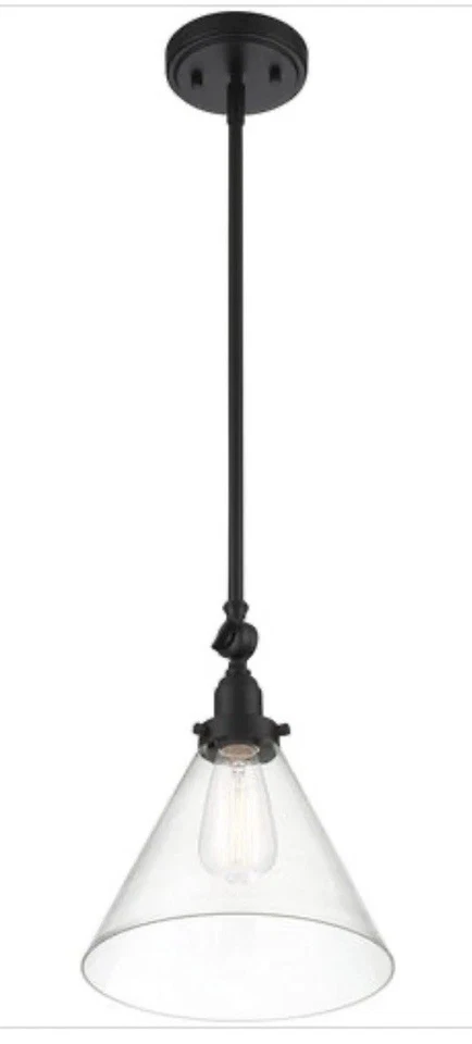 *ESTE ES UN PAR* Colgante de 1 luz Savoy House Drake, negro mate - 7-9132-1-89 Foto 1 de 4