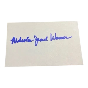 Scheda indice autografa firmata Malcolm-Jamal Warner († 2025)! The Cosby Show Star! - Foto 1 di 1