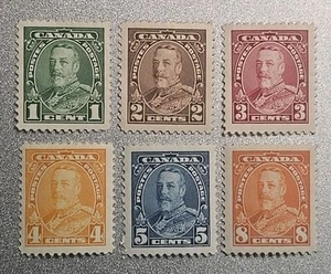 Canada Scott #217-222 KGV 1935 Pictorial Definitive Issue Set Of 6 MH - Picture 1 of 7