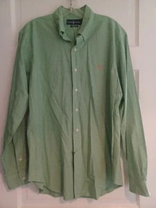 Ralph Lauren grün kariert Classic Cotton Buttondown Hemd Herren L Preppy Classic - Bild 1 von 10