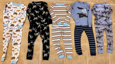 Boys Sz 4T Lot L/S 2 Piece Pajama Sets Carters Members Mark 10 Pcs / 5 Sets - Image 1 of 4