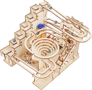 Puzzle 3D in Legno, Marble Night City, Fai-Da-Te Pista per Biglie Kit Di Costruz - Foto 1 di 12