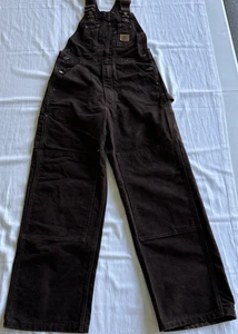Carhatt Bib Overalls R06 DKB Double Knee 30 X 30 Dark Brown Workwear Unlined - Picture 1 of 8