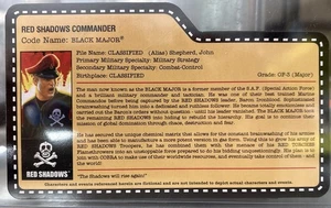 GIJOE Collectors Club Black Major Red Shadows *NUR Karteikarte* Action Force - Bild 1 von 1