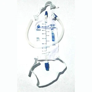3 Urinary Urine Leg Bag Sterile 600 cc w Extension Tube & Confort Straps FORSURE - Picture 1 of 6