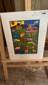 Original signierte Serigrafie Kunst Holly Sue Foss Noah’s Hope Arche Noah Tier 18x14 - Bild 1 von 6