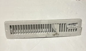 Diffusore/Registro da Pavimento in Acciaio Stampato Bianco per Camper e Casa con Ammortizzatore 14" X 2" - Foto 1 di 4