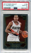 2013-14 Select 182 C. J. McCollum Rookie PSA 10 GEM MT