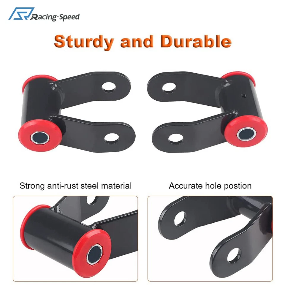 710515 Rear Lift Shackles kit 1-1.5" for 88-18 Chevy Silverado 1500 GMC Truck  — 第 1/4 张图片