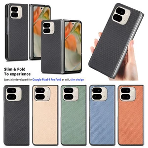 For Google Pixel 9 Pro Fold/Fold2 Carbon Fiber Texture Case Slim Anti-Slip Cover - Picture 1 of 15