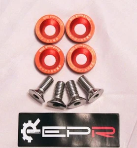 Lavadoras y pernos de oro anodizado EPR M8 para 180SX 350Z 200SX Skyline - Imagen 1 de 2