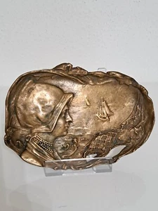 Antique interior Jewelry Tray Bronze Business cards Tray Art Nouveau - Picture 1 of 19