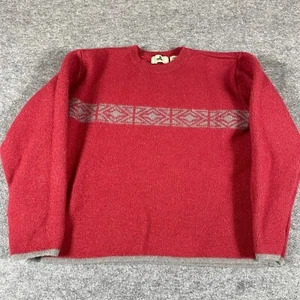 VTG EMS Eastern Mountain Sports Mens Medium Red Wool Short Nordic Heavy Outdoors - Picture 1 of 11