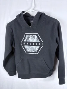 Boys size Small O'Neill Black Hoody with gray logo - Picture 1 of 4