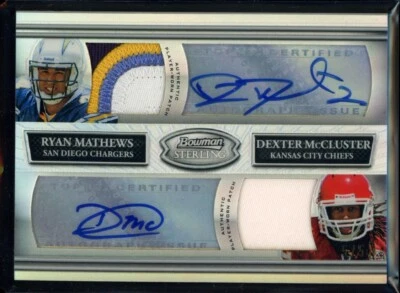 2010 Sterling Ryan Mathews/Dexter McCluster Dual Rookie Patch Auto #/5 - Imagem 1 de 2