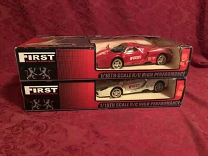 Vintage Rare First Radio Control Feilida Toys R/C Racers Lot Red & White - Picture 1 of 10