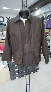 GIACCA MAX Usato In Pelle Uomo Man Marrone tg 50 GC243LZ - Picture 1 of 10