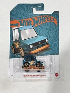 2024 Hot Wheels Tooned Volkswagen Golf MK1 Pearl and Chrome Diecast Toy Car New - Picture 1 of 6