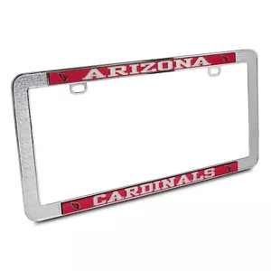 NFL Arizona Cardinals Metal Thin Rim License Plate Frame - Picture 1 of 2