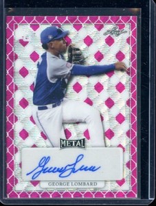 2022 Leaf Metal Perfect Game Pink George Lombard Rc Auto #MA-AK1 (4/6)