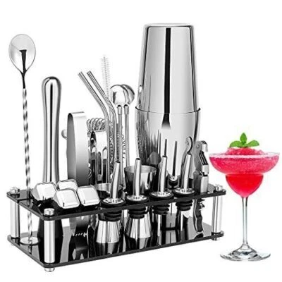 25Pcs Boston Bartender Kit Home Bar Party Drink Mixing Cocktail Mixer Shaker Set - Bild 1 von 4