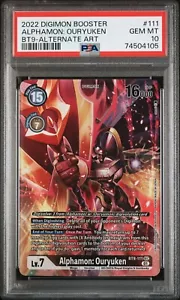 2022 Digimon TCG X Record Alphamon: Ouryuken Alternate Art Secret Raro PSA 10 - Imagen 1 de 3