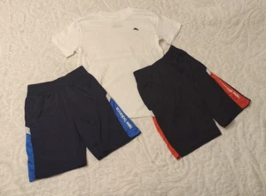 New Balance Boys Shorts & Tommy Bahama Shirt Set Size 5/6, Black/Red/ Blue - Picture 1 of 6