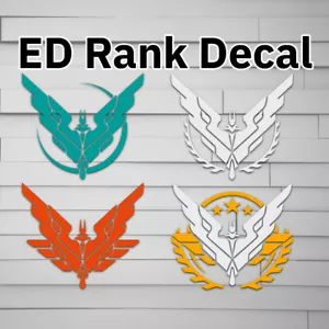 Elite Dangerous Rank Decal Sticker Explorer Combat Trading Triple Car laptop win - Picture 1 of 6