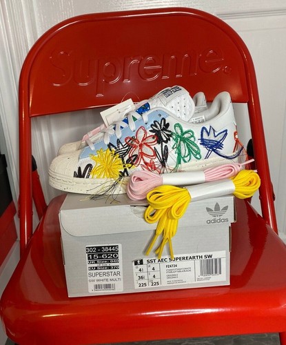 Adidas x Sean Wotherspoon Superstar Super Earth bianche bianco sporco UK4 US4.5