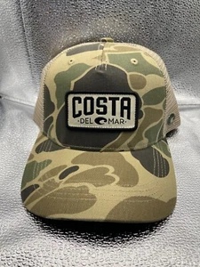 NEW COSTA DEL MAR MESH ADJUSTABLE CAP HAT DUCK CAMO - Picture 1 of 1