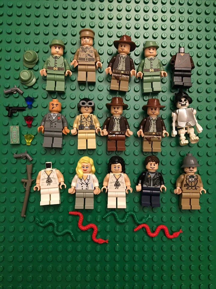 HUGE LEGO Indiana Jones 15x Minifigures +accessories Replacement Lot - Image 1 of 4
