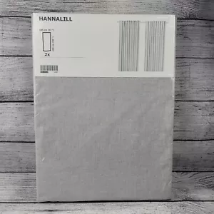 IKEA HANNALILL Curtains Gray 2 Panels 57x98") Cotton Privacy New 104.173.19 - Picture 1 of 2
