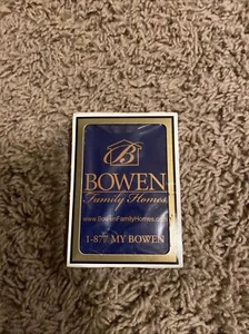 Bowen Vintage Gemaco Poker Deck Playing Cards Made in USA Advertising V - Picture 1 of 3