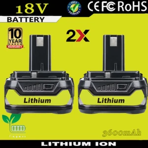 2Pack For RYOBI 18V ONE+ plus Lithium Battery RB18L25 RB18L50 P108 P102 P107 109 - Picture 1 of 17