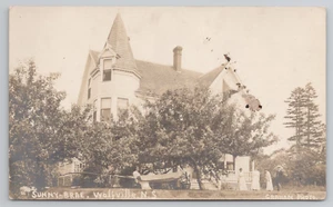 RPPC People Gathering at House Sunny Brae Wolfville, Nova Scotia, Canada 1910's - Picture 1 of 6
