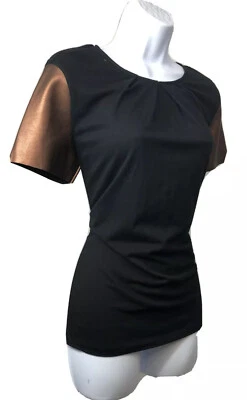 Camiseta manga imitación cuero Erin Fetherston nueva con etiquetas - Talla 2 Foto 1 de 4